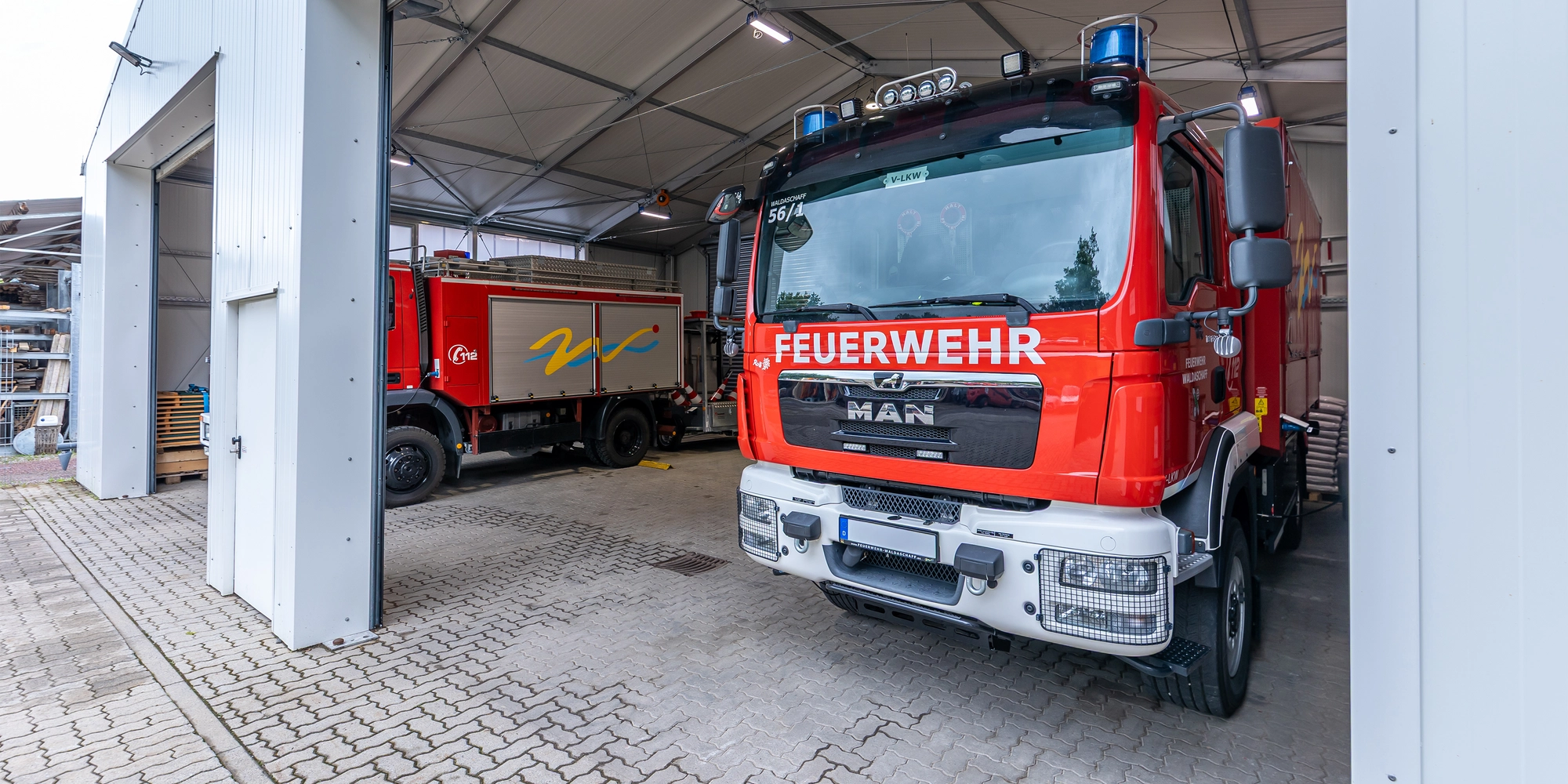 Leichtbauhalle für eine Feuerwehr